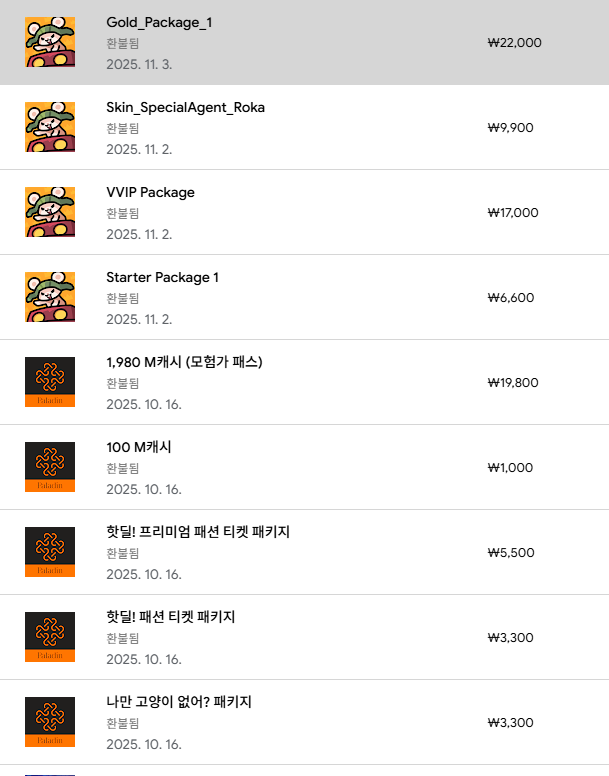 환불 후기 썸네일: 구글 마비노기 모바일 환불 후기 및 방법 안내